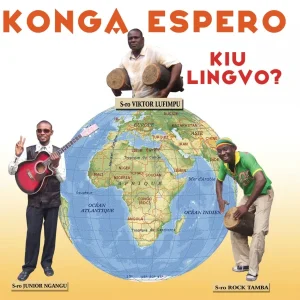 Pochette de Kiu lingvo ? de Konga Espero, distribué par Booster Music via Vinilkosmo