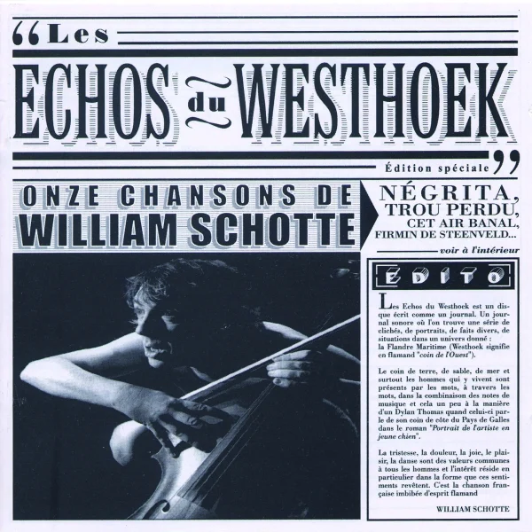 Pochette de Les Echos du Westhoek de William Schotte, distribué par Booster Music via Gorgone Productions