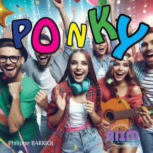 Pochette de PONKY de Philippe Barriol, distribué par Booster Music via RIIM By PARSIPARLA