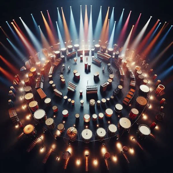 Pochette de TOTAL DRUMS PERCUSSIONS de Guillaume Martel, distribué par Booster Music via MARTELSOUND