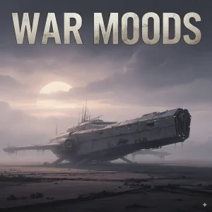 Pochette de WAR MOODS de Guillaume Martel, distribué par Booster Music via MARTELSOUND