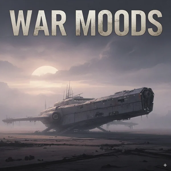 Pochette de WAR MOODS de Guillaume Martel, distribué par Booster Music via MARTELSOUND